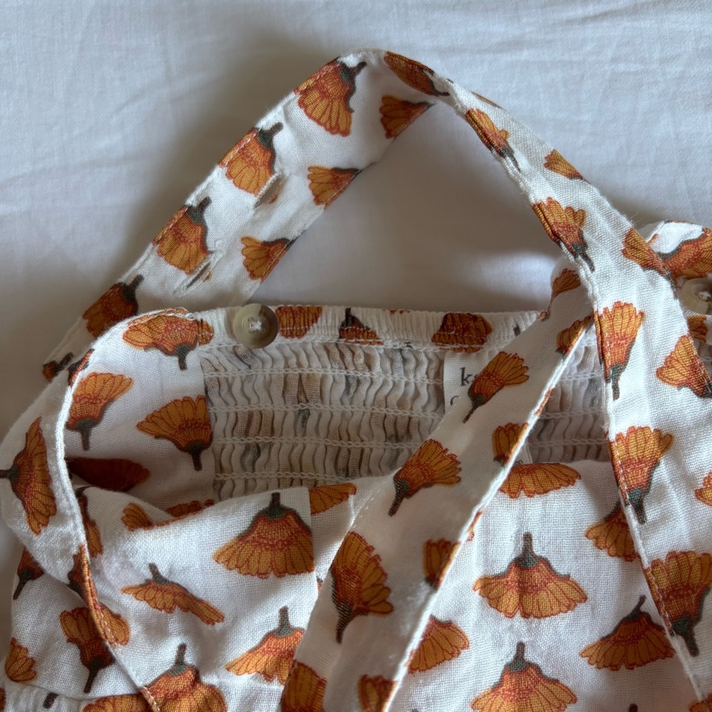 Kate Quinn Organic Woven Cotton Marigold Romper • Size 2T - Picture 8 of 11